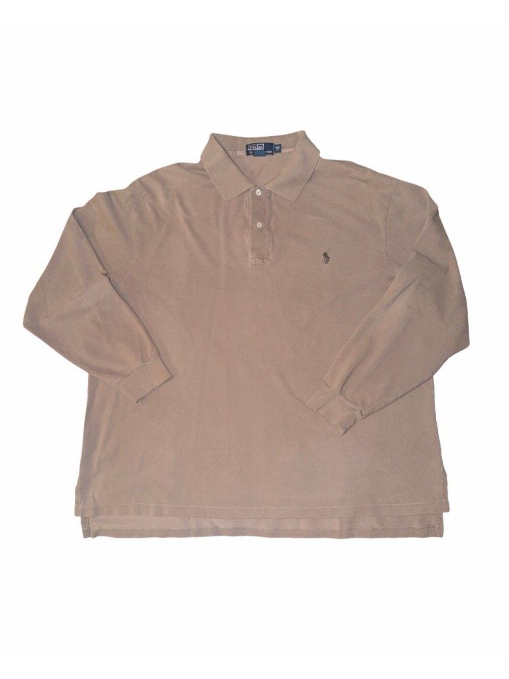 Polo Ralph Lauren Polo Men 2XLB Brown Long Sleeve Oversized Preppy Pony